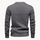 Men's Textured Crew Neck Knit Sweater