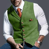 Men's Vintage Tweed Button Waistcoat