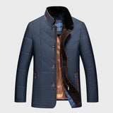 Men's Stand Collar Quilted Jacket