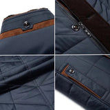 Men's Stand Collar Quilted Jacket