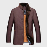 Men's Stand Collar Quilted Jacket