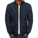 Men's Diamond Quilted Bomber Jacket