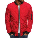 Men's Diamond Quilted Bomber Jacket