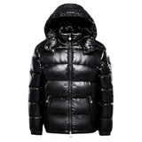 Men's Glossy Hooded Puffer Jacket