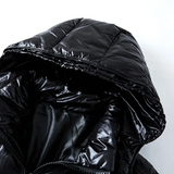 Men's Glossy Hooded Puffer Jacket
