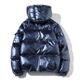 Men's Glossy Hooded Puffer Jacket