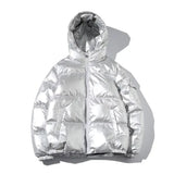Men's Glossy Hooded Puffer Jacket