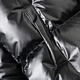 Men's Glossy Hooded Puffer Jacket
