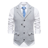 Men's Vintage Tweed Button Waistcoat