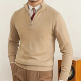 Men's Half Zip Fine Knit Sweater