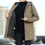 Men's Hooded Quilted Lined Parka Coat