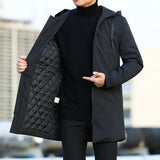 Men's Hooded Quilted Lined Parka Coat
