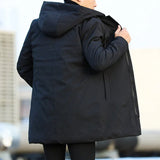 Men's Hooded Quilted Lined Parka Coat
