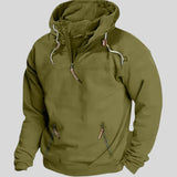 Men's High Neck Pullover Hoodie