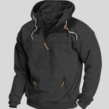 Men's High Neck Pullover Hoodie
