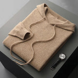 Men's Knit Hooded Pullover Sweater