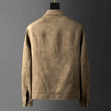 Men's Suede Button Trucker Jacket