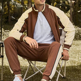 Men's Contrast Panel Tracksuit Set