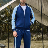 Men's Contrast Panel Tracksuit Set