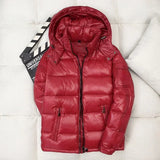 Men's Glossy Hooded Puffer Vest