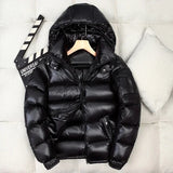 Men's Glossy Hooded Puffer Vest
