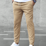 Men's Slim Fit Drawstring Chino Pants