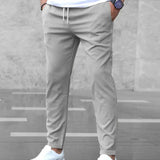 Men's Slim Fit Drawstring Chino Pants