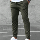 Men's Slim Fit Drawstring Chino Pants