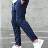 Men's Slim Fit Drawstring Chino Pants