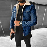 Men's Sherpa Collar Denim Jacket