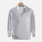 Men's Cable Knit Quarter Zip Sweater