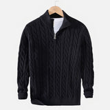 Men's Cable Knit Quarter Zip Sweater