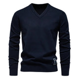 Men's V-Neck Knit Pullover Sweater