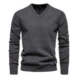 Men's V-Neck Knit Pullover Sweater