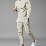 Men's Crew Neck Jogger Tracksuit Set