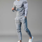 Men's Crew Neck Jogger Tracksuit Set
