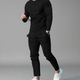 Men's Crew Neck Jogger Tracksuit Set
