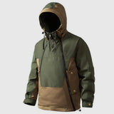 Men's Color Block Hooded Softshell Jacket