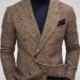 Men's Textured Double-Breasted Blazer