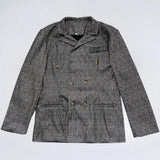 Men's Textured Double-Breasted Blazer