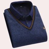 Men's Layered V-Neck Knit Sweater