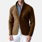 Men's Textured Button Knit Blazer