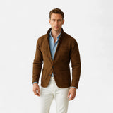 Men's Textured Button Knit Blazer
