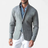Men's Textured Button Knit Blazer