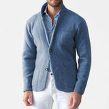 Men's Textured Button Knit Blazer