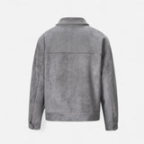 Men's Suede Zip Trucker Jacket