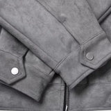 Men's Suede Zip Trucker Jacket