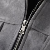 Men's Suede Zip Trucker Jacket