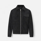 Men's Suede Zip Trucker Jacket