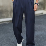 Men's Relaxed Fit Wide Leg Trousers